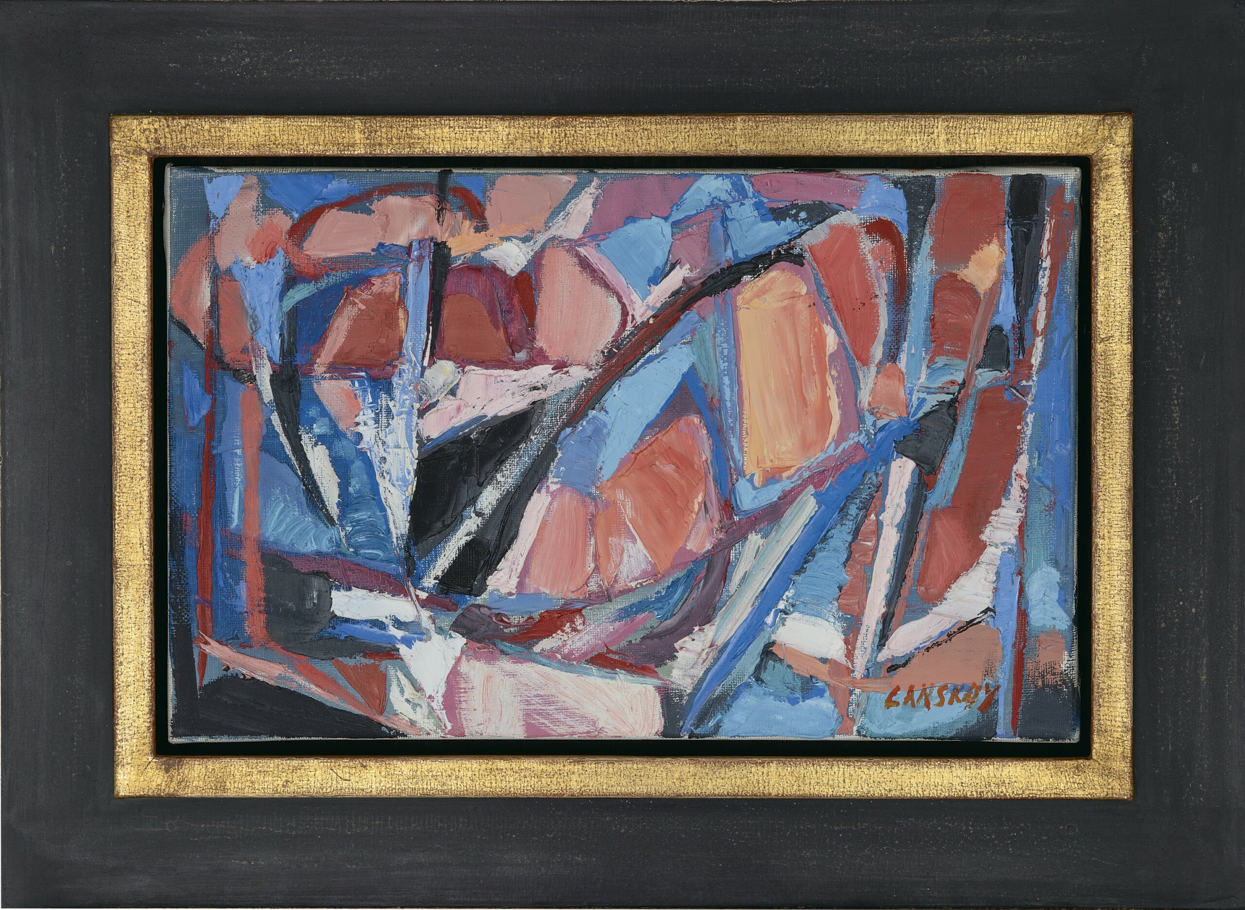 Theo Bitter: Abstracte compositie (in lijst)