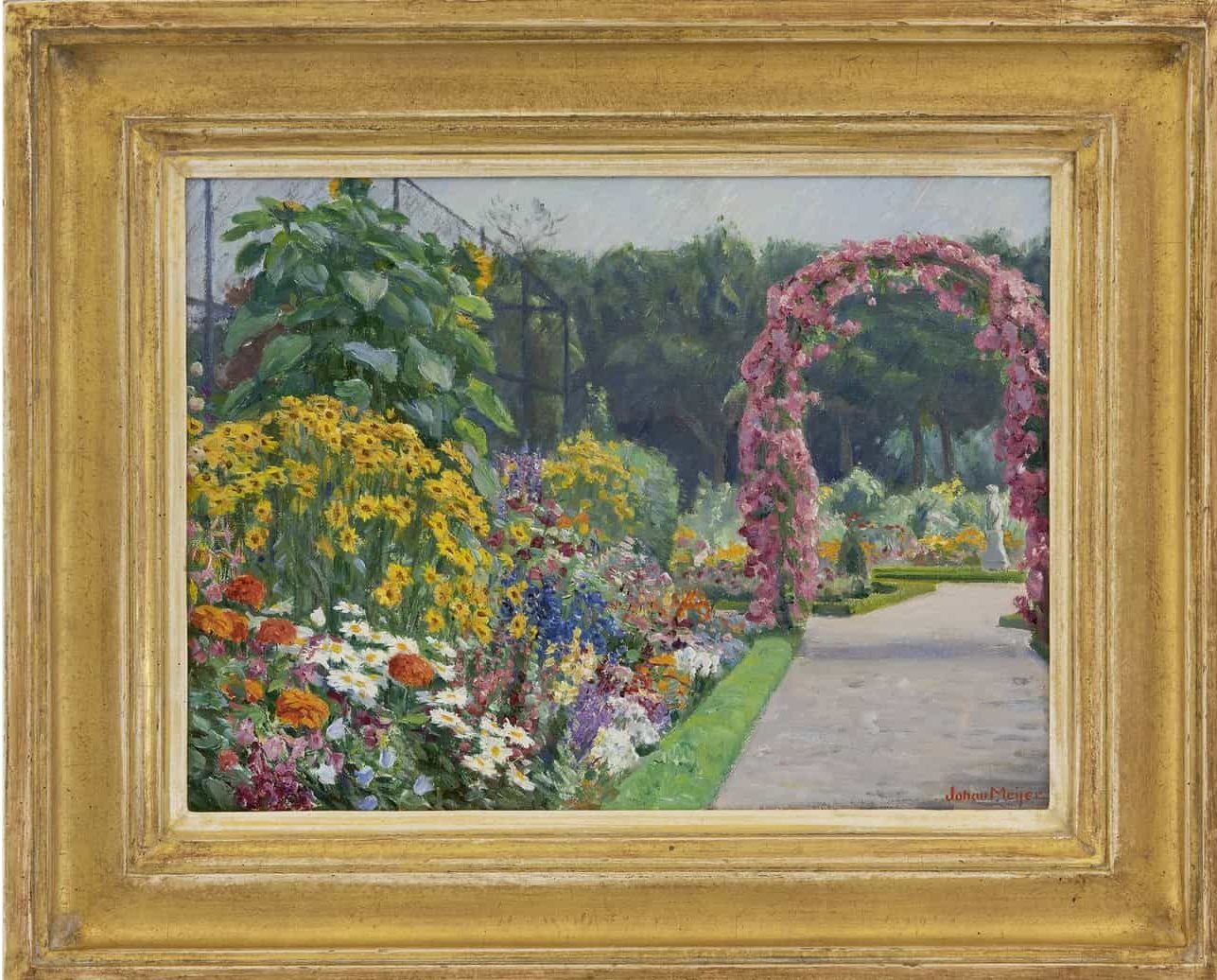 Johan Meijer: Bloementuin (in lijst)