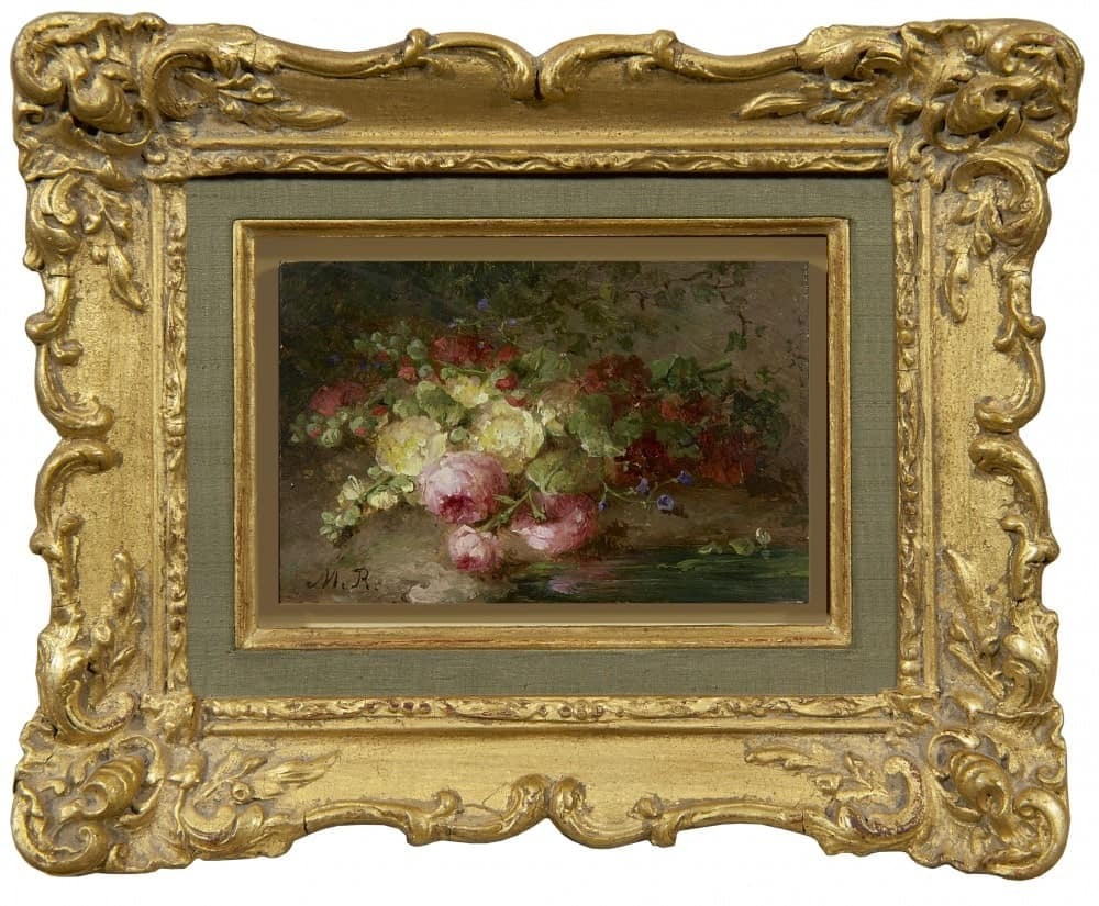Margaretha Roosenboom: Stilleven met rozen (in lijst)