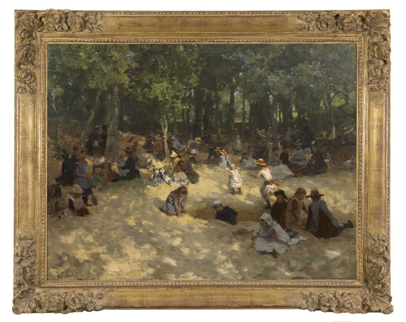 Willem Bastiaan Tholen: Spelende kinderen in de Scheveningse Boschjes (in lijst)