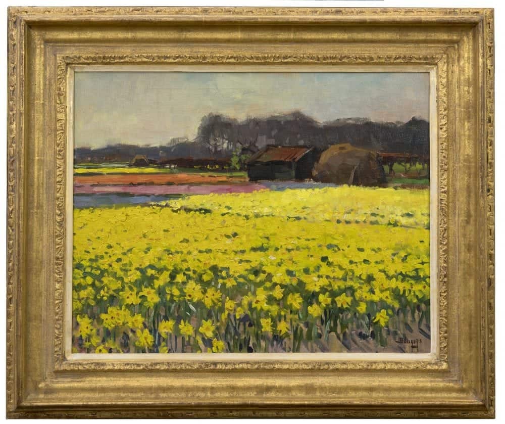 Ben Viegers: Narcissen in volle bloei (in lijst)