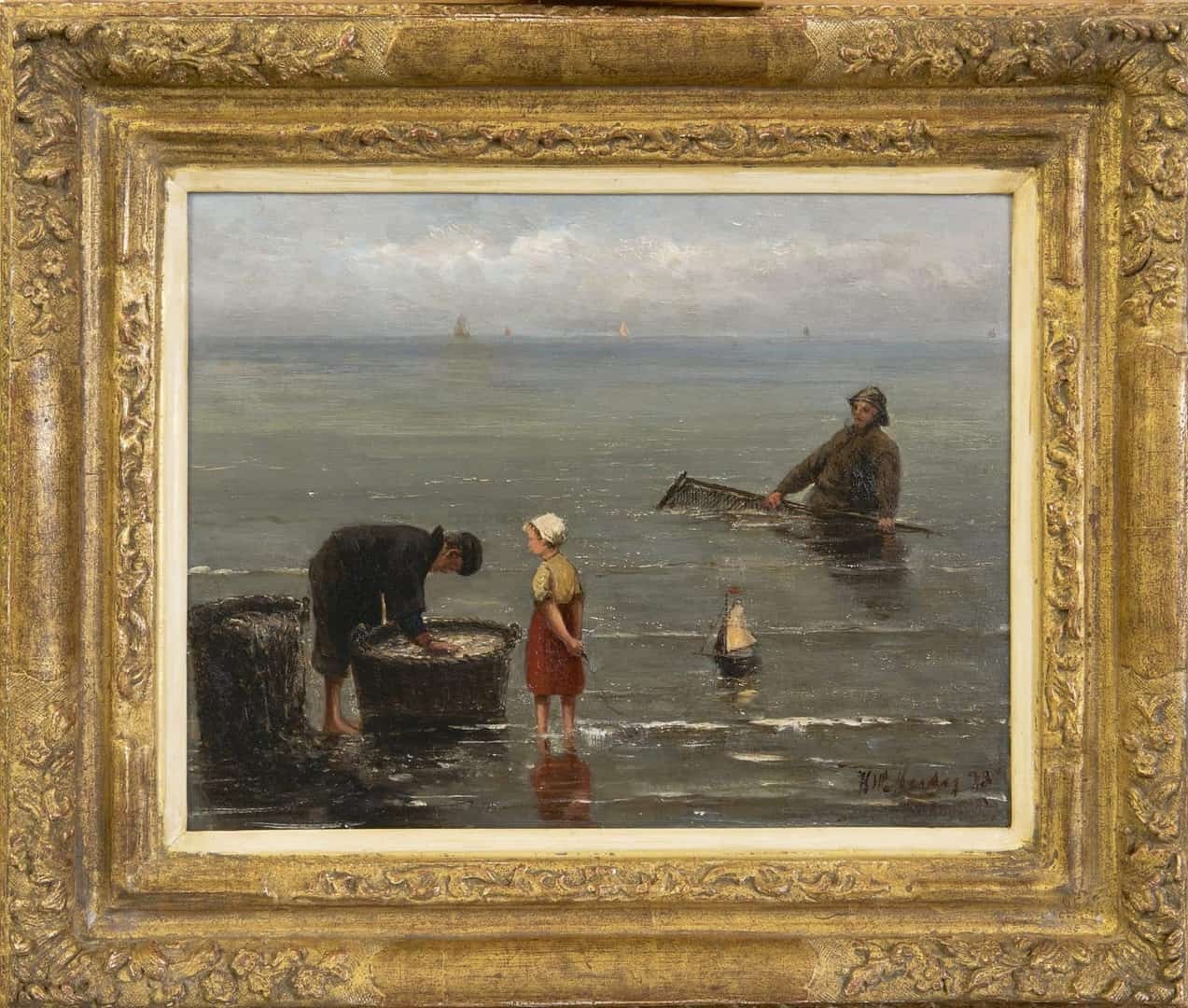 Hendrik Willem Mesdag: De garnalenvisser (in lijst)