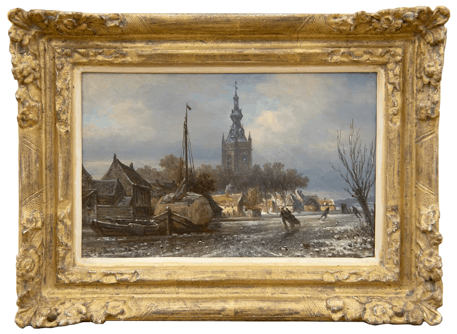 Elias Pieter van Bommel: Schaatsplezier bij Overschie (in lijst)