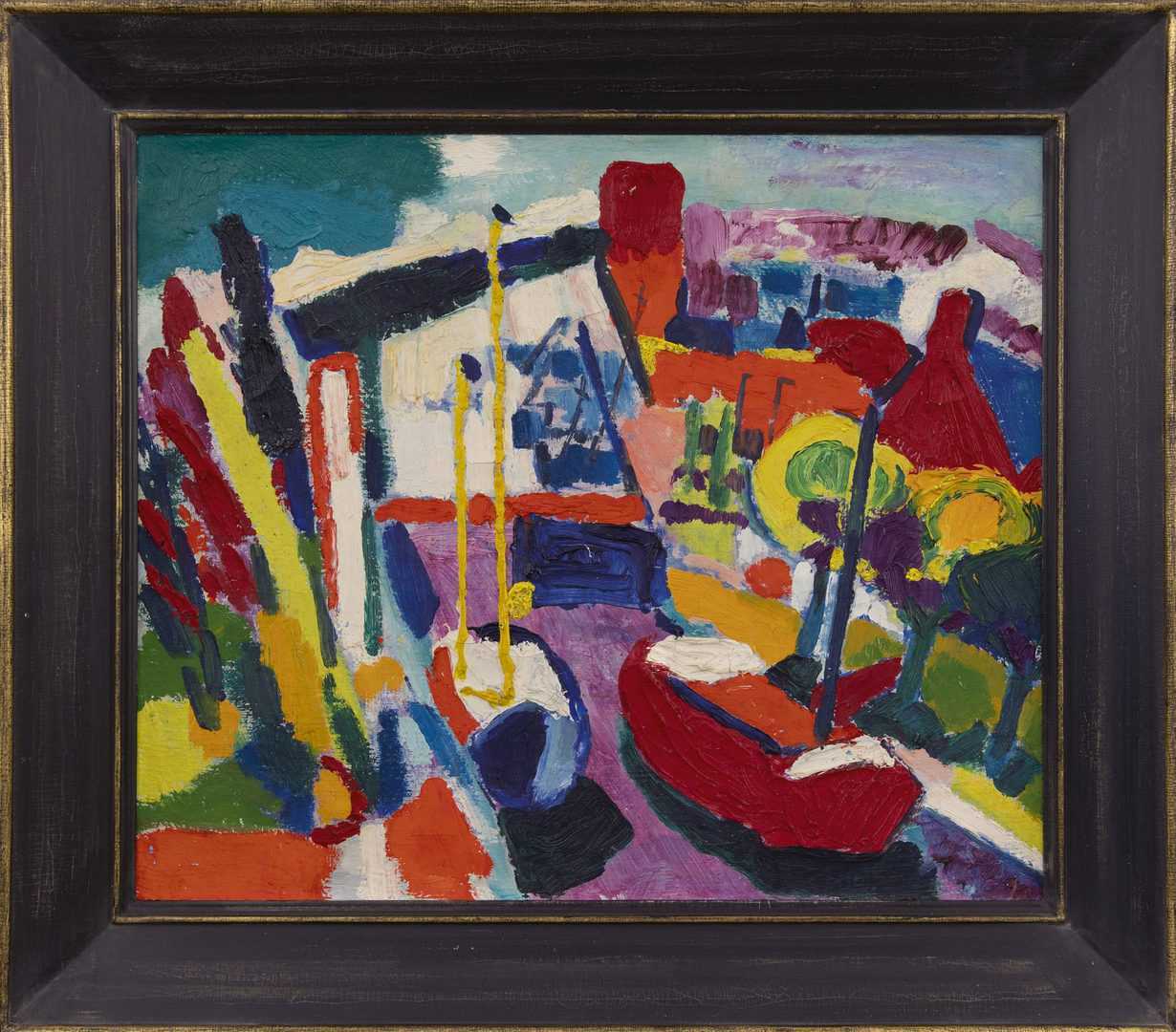 Koos van Bruggen: Havengezicht (in lijst)