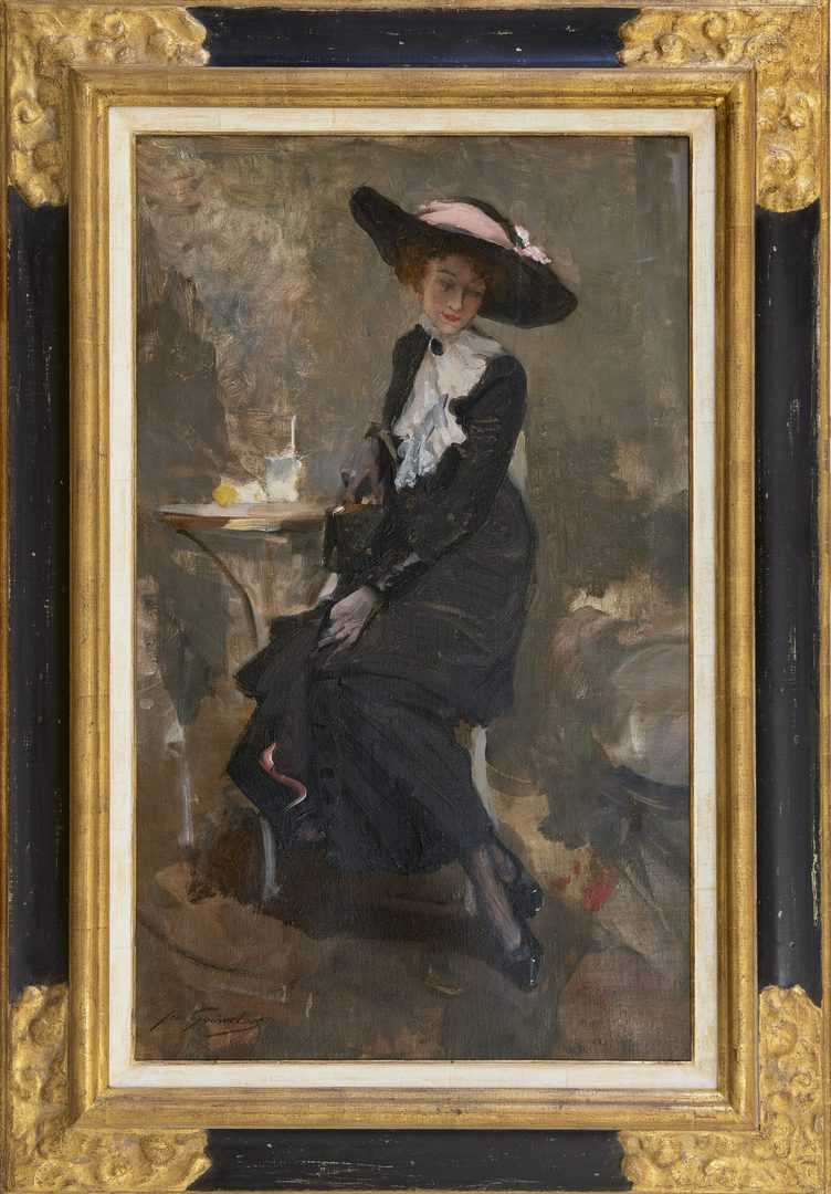 Jean Gouweloos: In het café (in lijst)