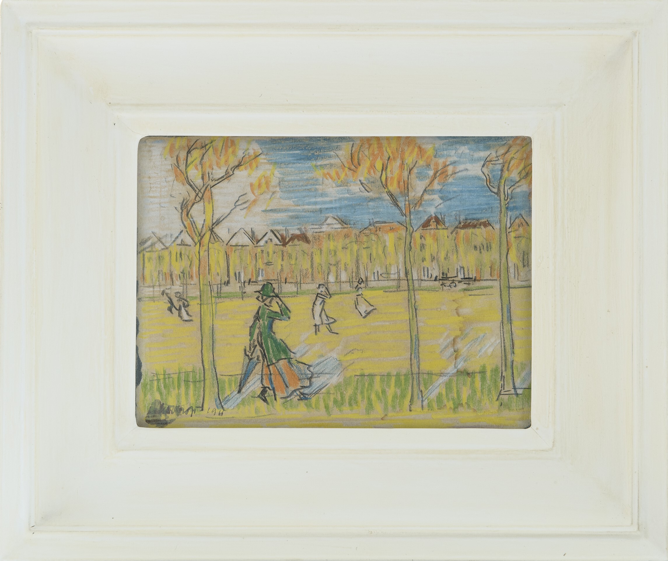 Jan Toorop: Wandelen door het park (in lijst)