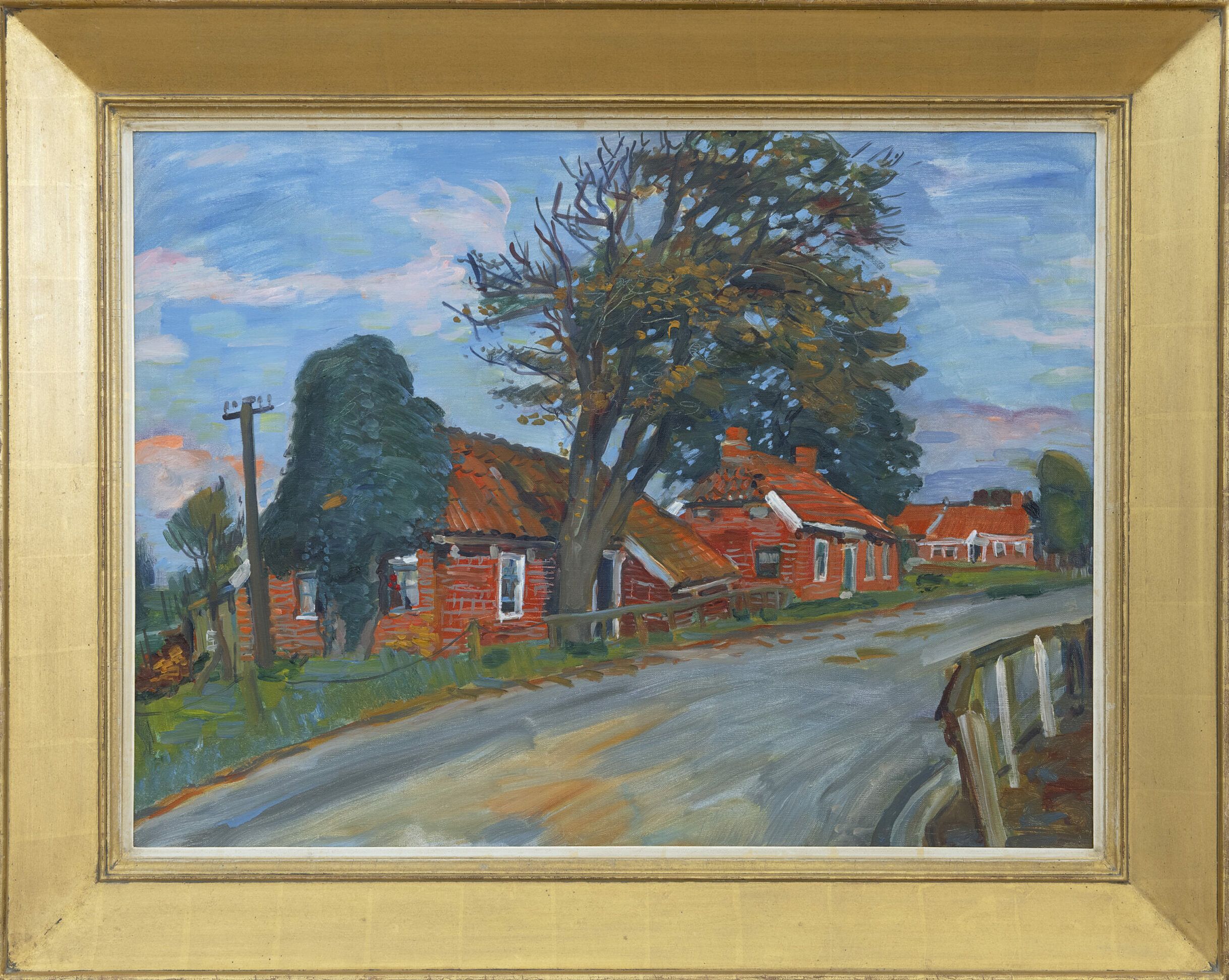 Johan Dijkstra: Gezicht op St. Annen (Groningen) (in lijst)