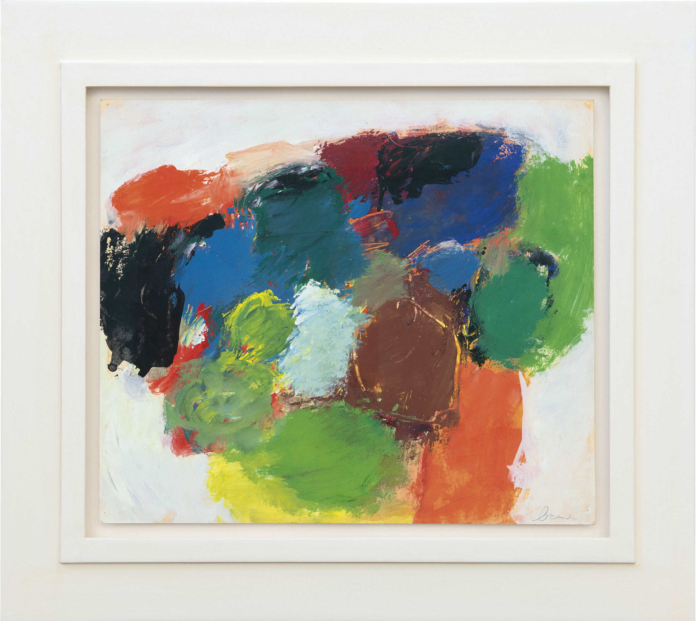 Eugène Brands: Kleurrijke compositie (in lijst)