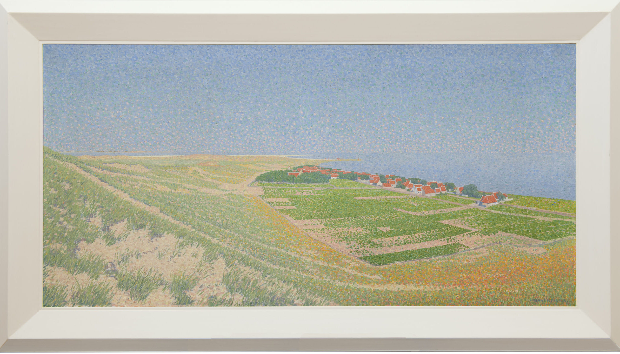 Ferdinand Hart Nibbrig: Gezicht op Vlieland (in lijst)