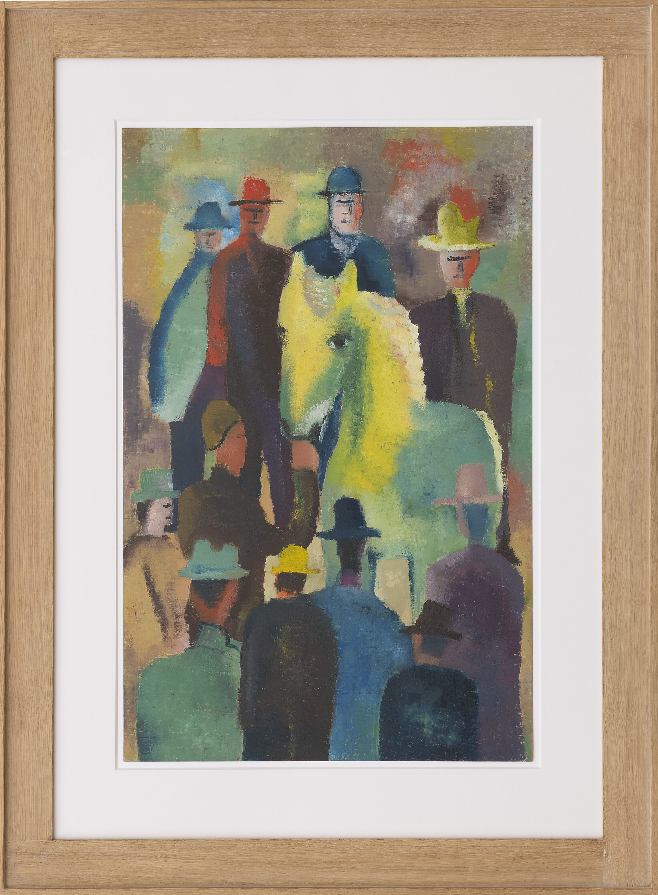 Hendrik Nicolaas Werkman: Geel paard (Zuidlaardermarkt) (in lijst)