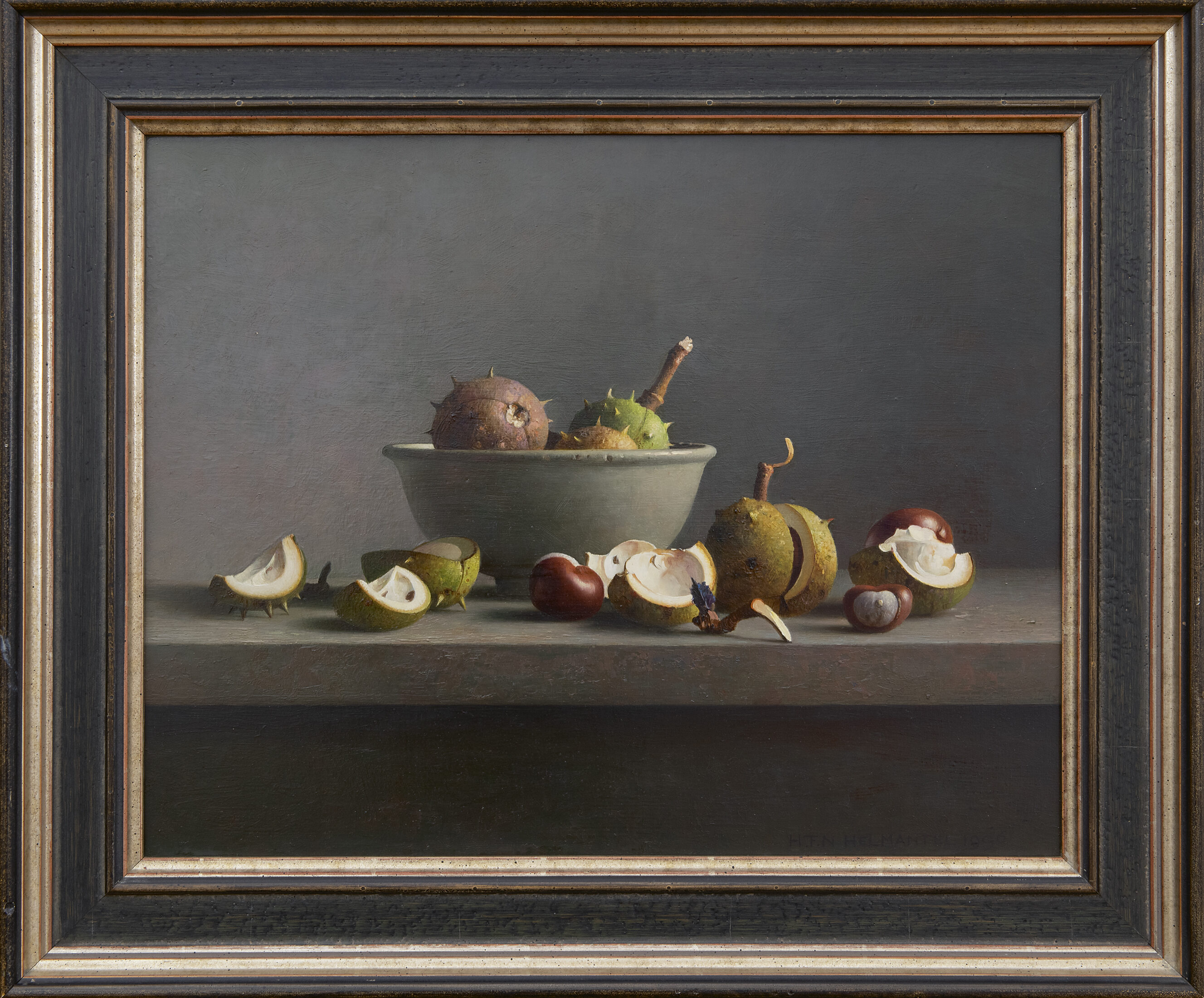 Henk Helmantel schilderij, Wilde kastanjes, te koop: Wilde kastanjes (in lijst)