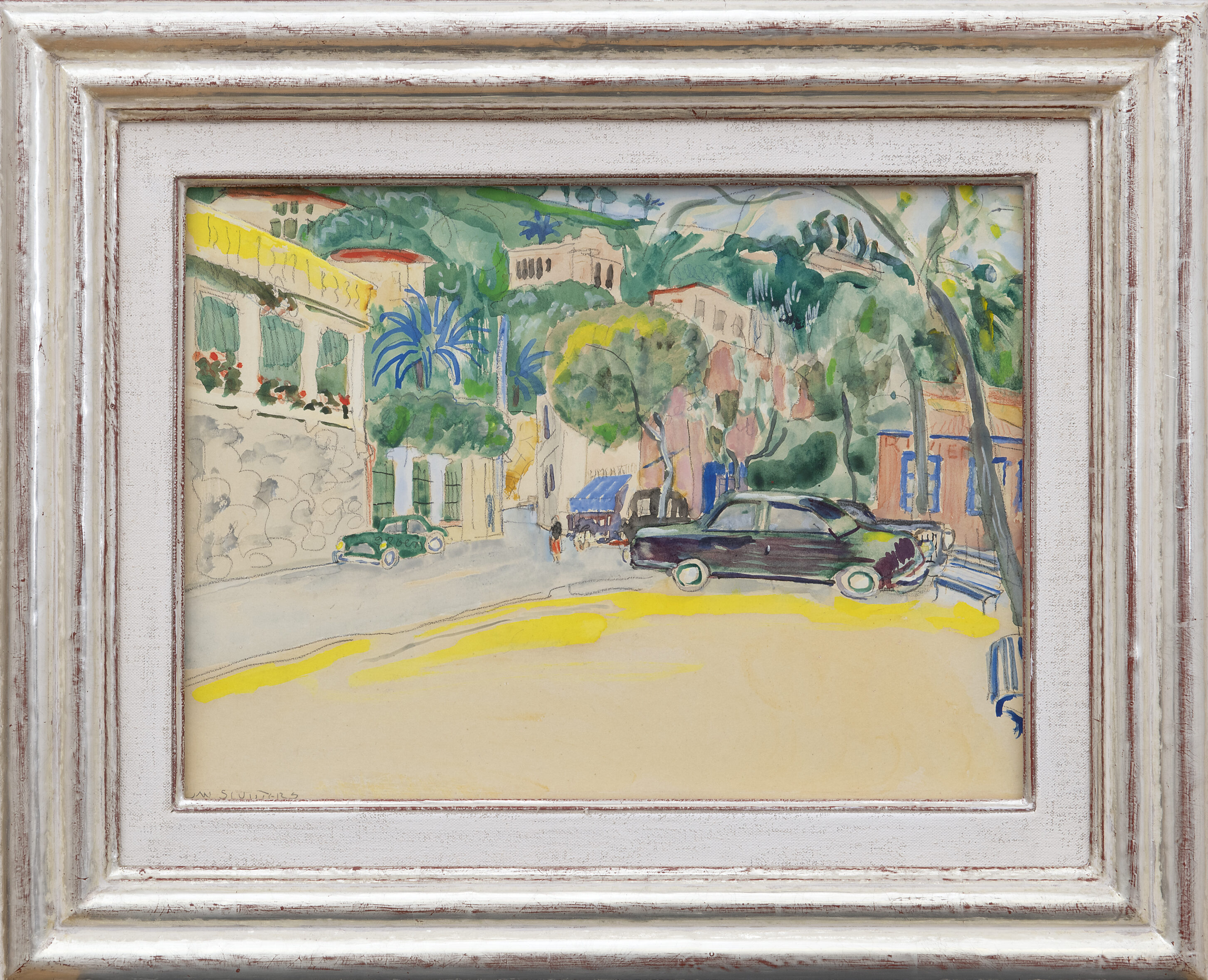 Jan Sluijters: Zonnig stadje in Zuid-Frankrijk (in lijst)