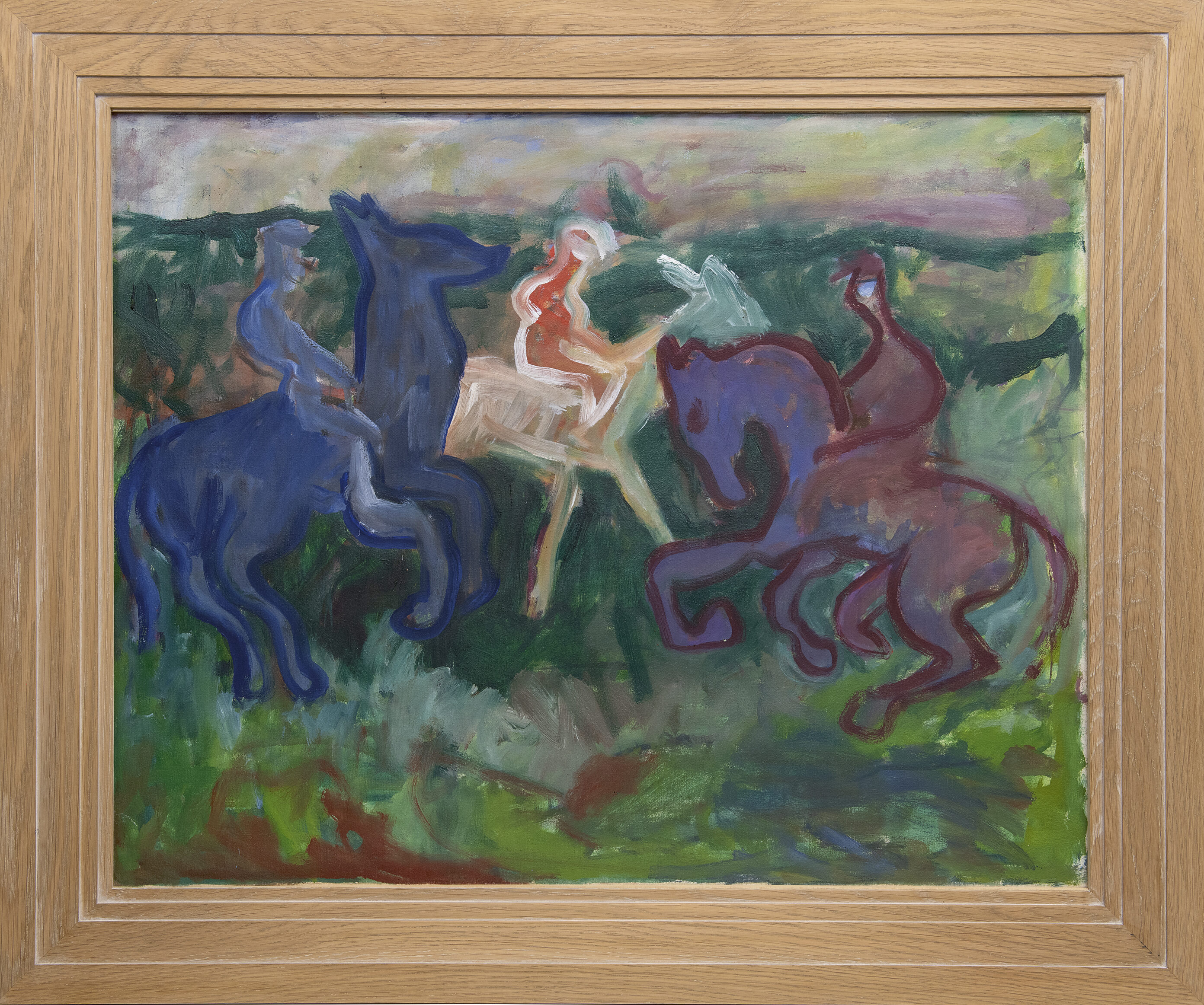 Hendrik Nicolaas Werkman: Drie ruiters (in lijst)