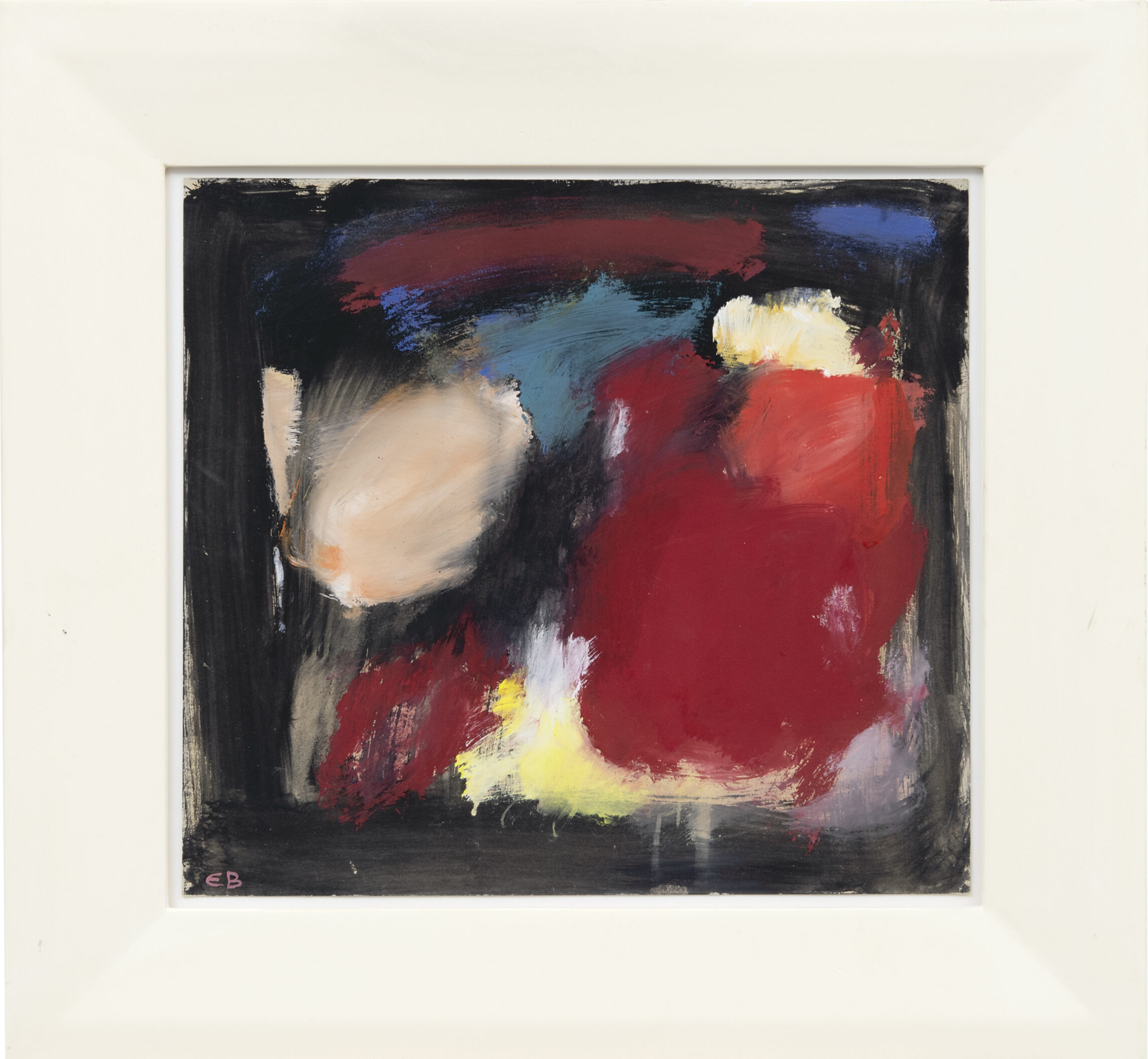 Eugène Brands: Compositie kleur in zwart (in lijst)