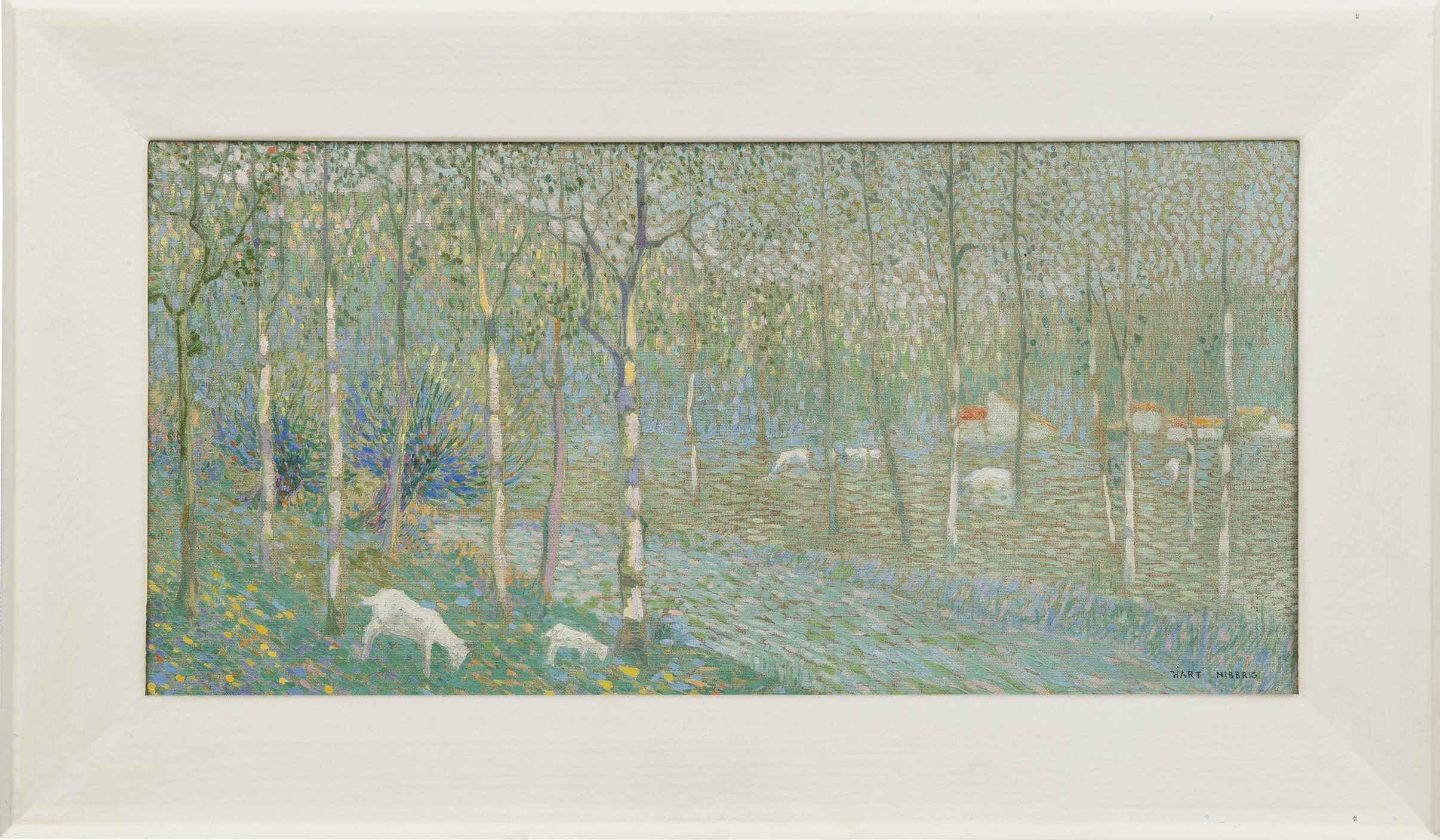 Ferdinand Hart Nibbrig: Zomerlandschap (in lijst)