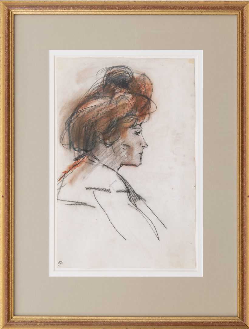 Isaac Israels: Vrouw in profiel (in lijst)