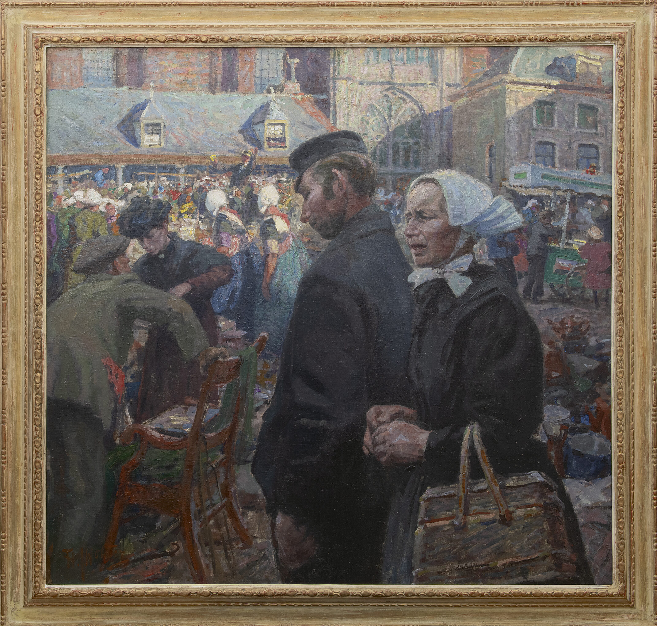 Hendrik Jan Wolter: Marktdag in Amersfoort (in lijst)