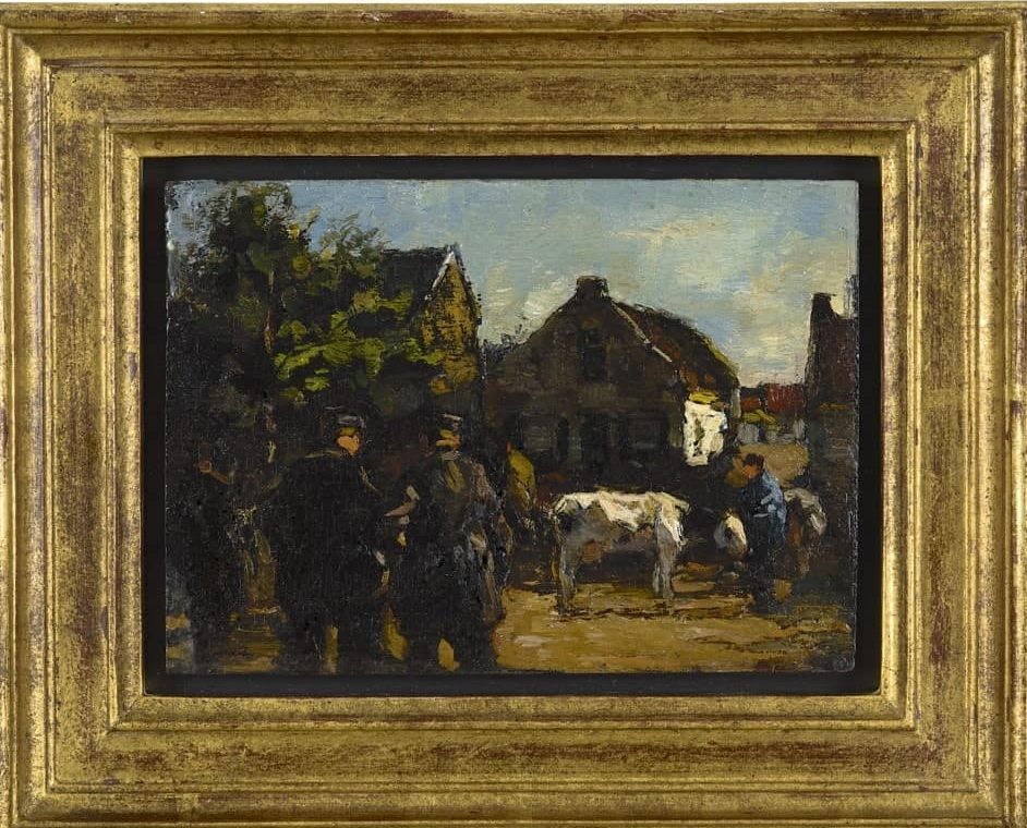 Willem de Zwart: Koemarkt (in lijst)