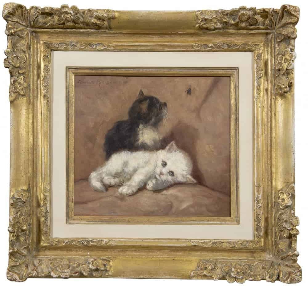 Henriëtte Ronner-Knip: Twee katjes (in lijst)