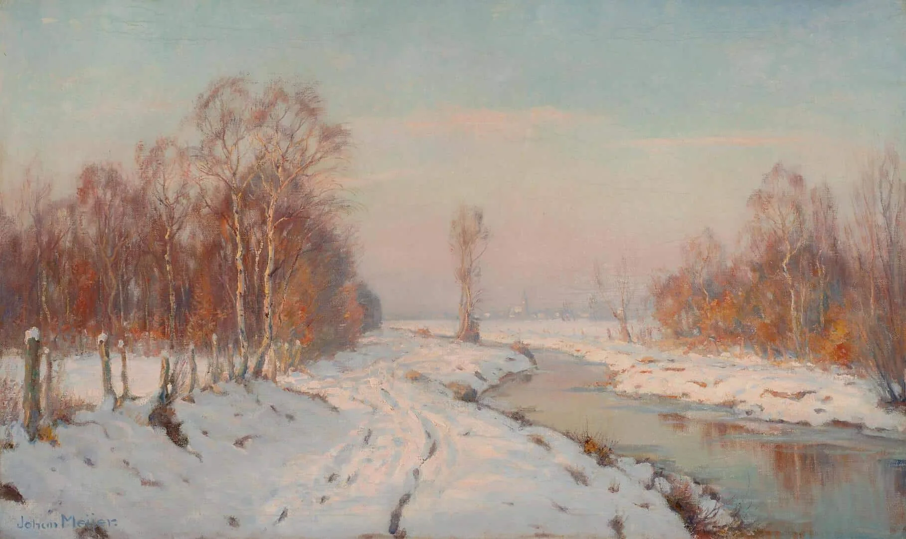 Johan Meijer: Winterlandschap