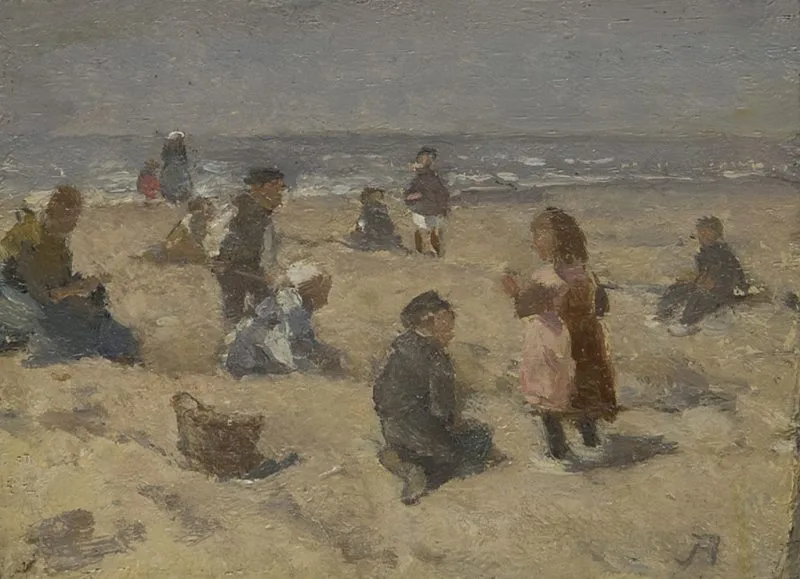 Johannes Evert Hendrik Akkeringa: Spelende kinderen op het strand