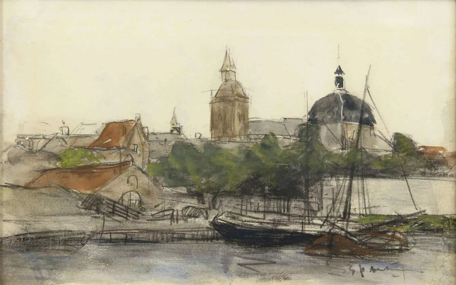 Floris Arntzenius: Havengezicht, Leerdam