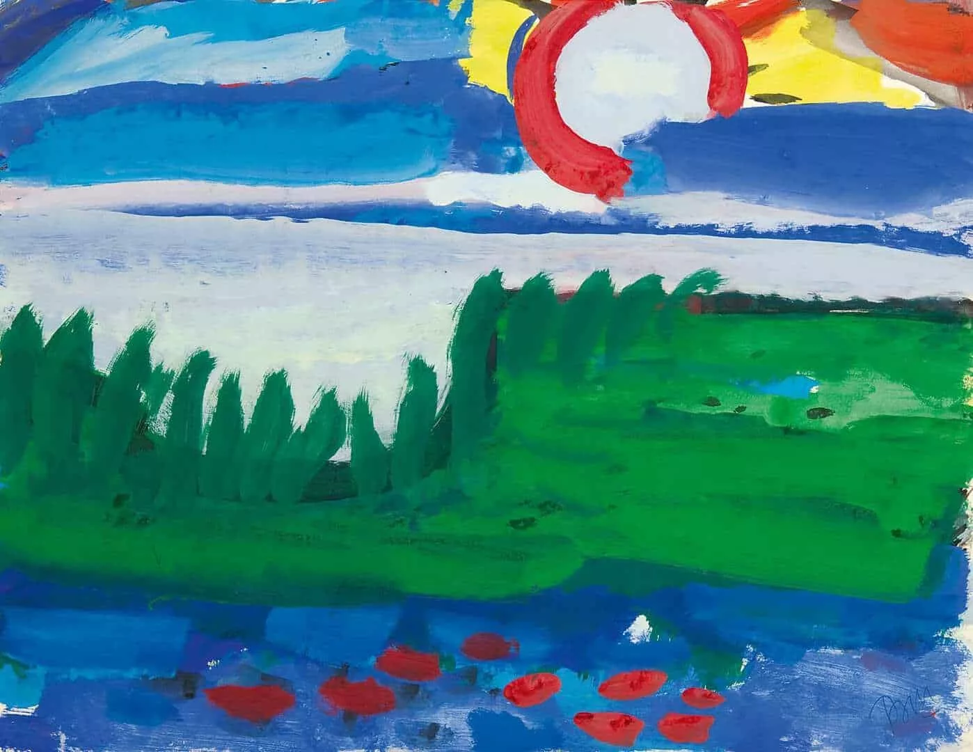 Gerrit Benner: Meer met avondzon