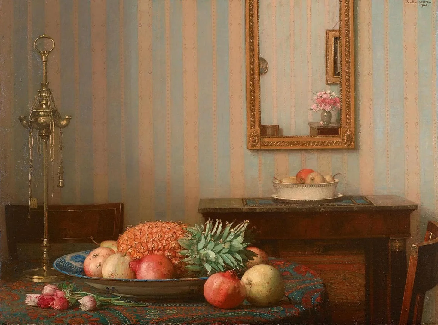 Jan Bogaerts: Interieur met fruitschaal