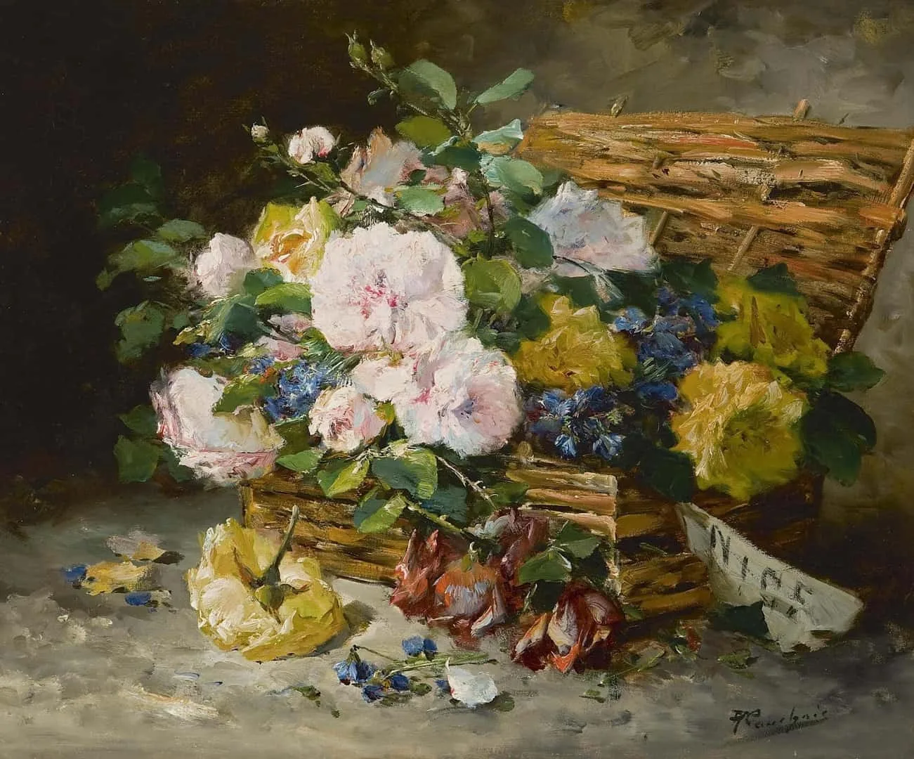 Eugène-Henri Cauchois: Mand met rozen