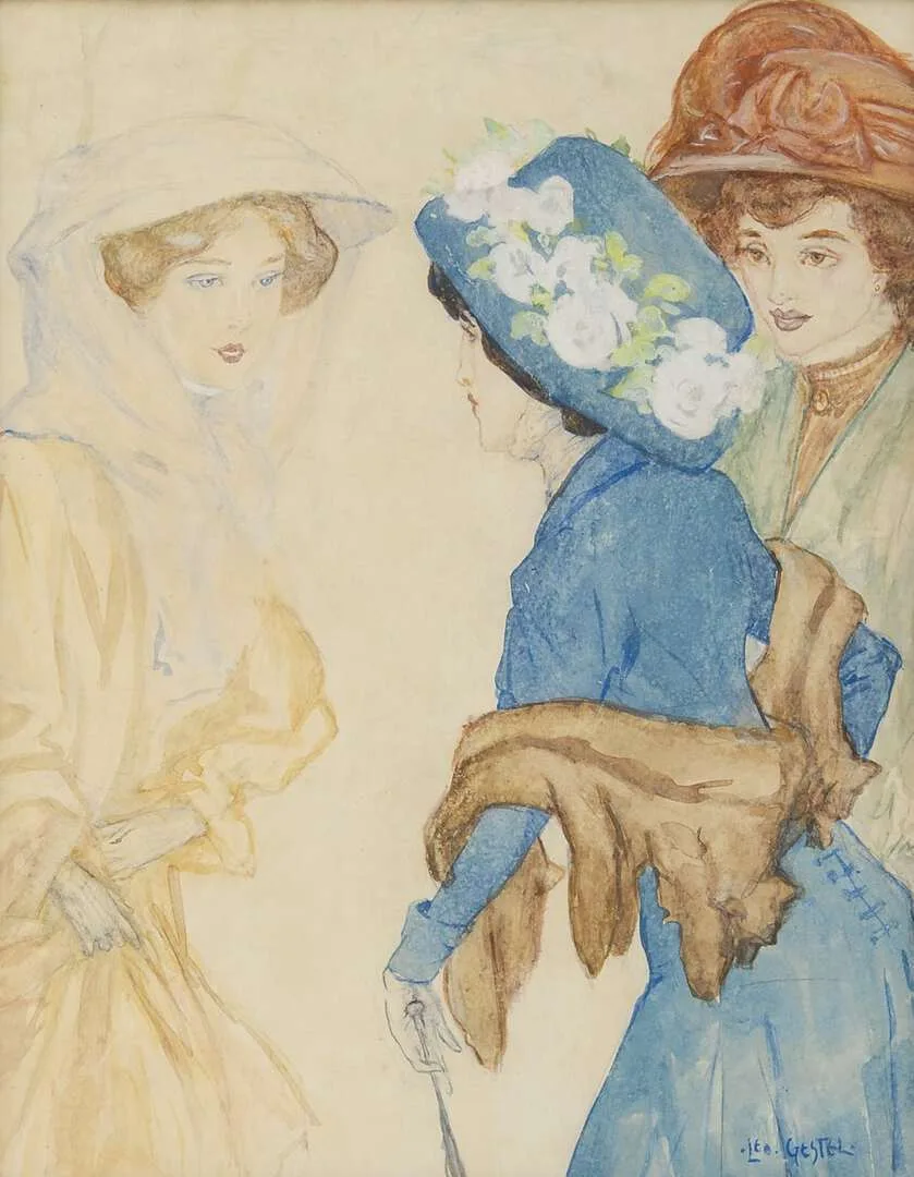 Leo Gestel: Drie elegante dames