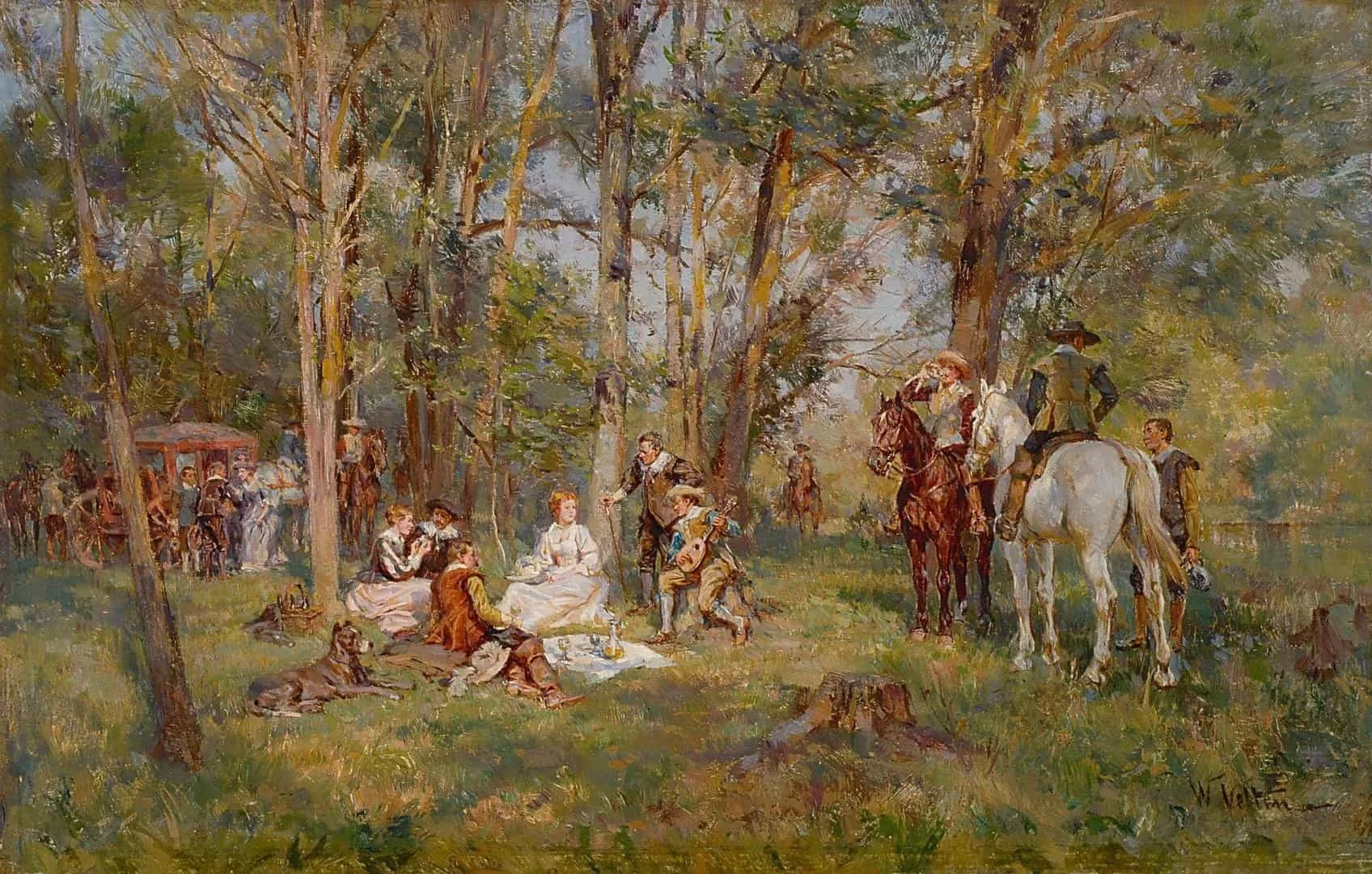 Wilhelm Velten: Picknicken in het bos