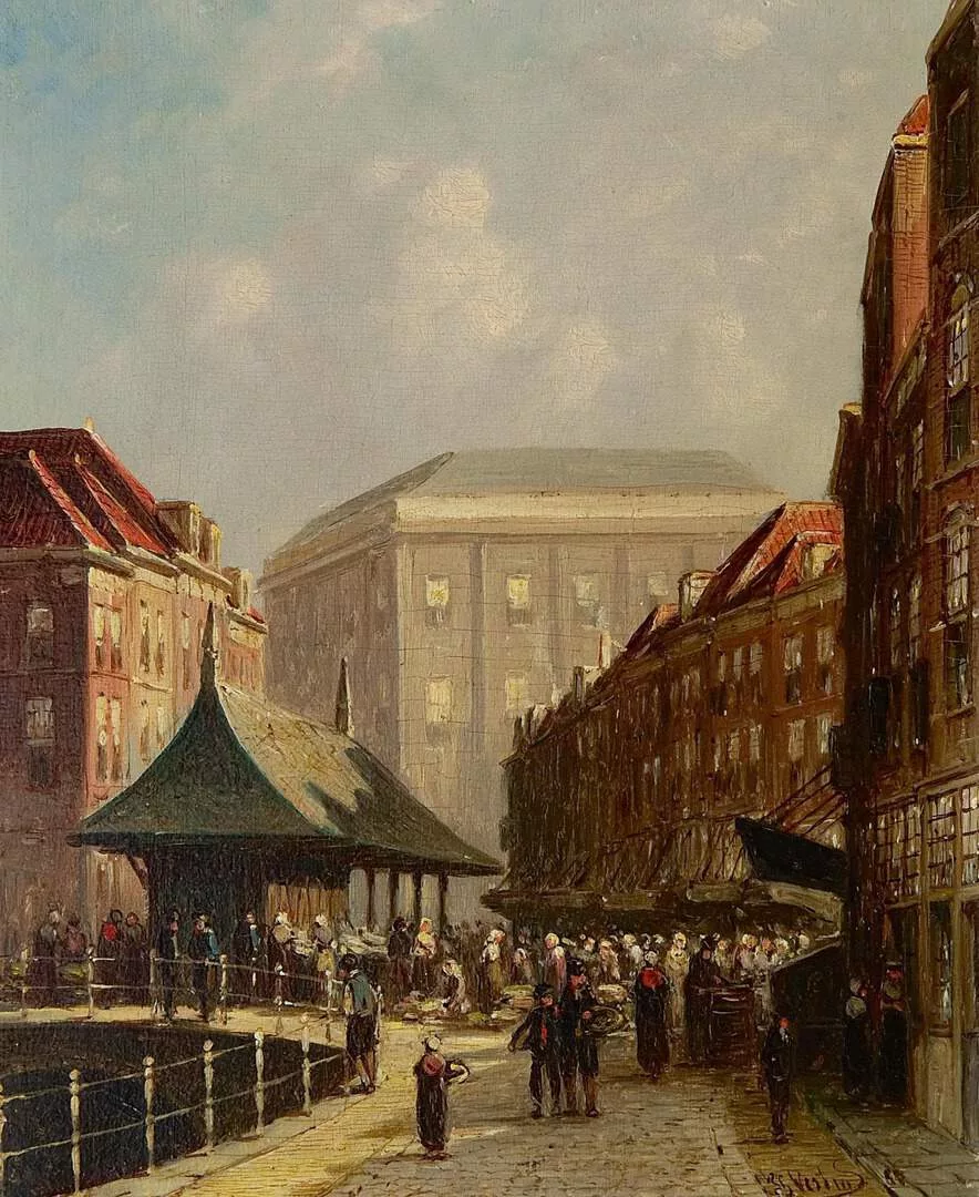 Petrus Gerardus Vertin: De vismarkt in Utrecht