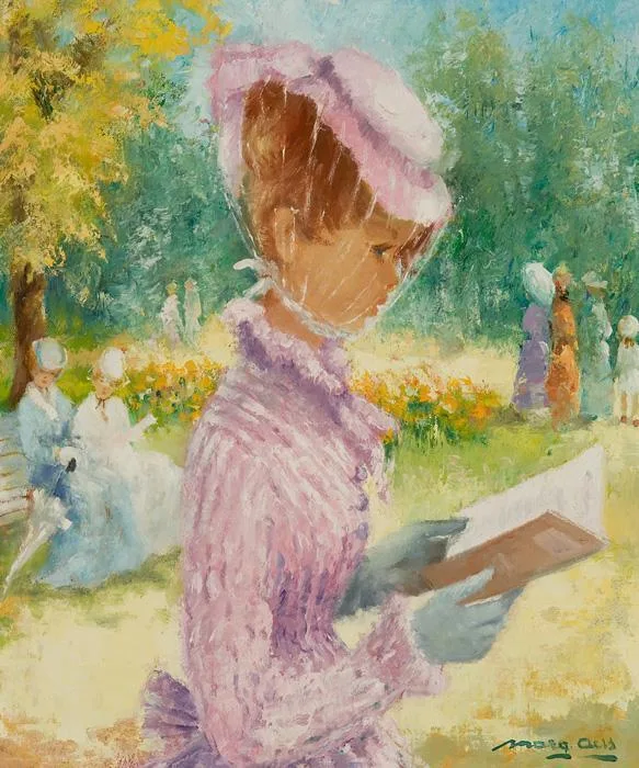 Marguerite Aers Elegante dame in het park
