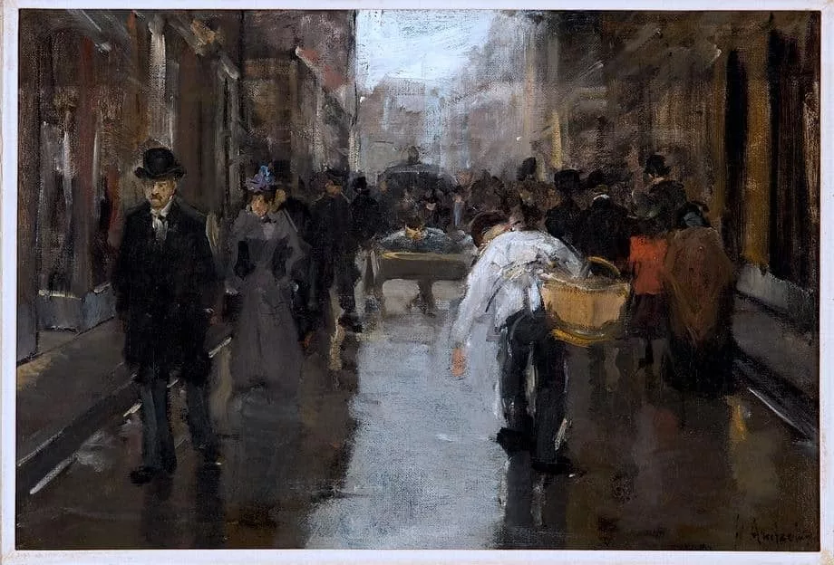 Floris Arntzenius: Slagersjongen in een Haagse straat