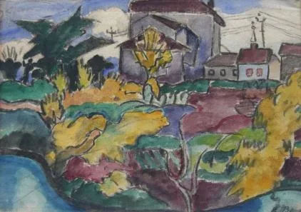 Else Berg: Landschap te Zuid-Frankrijk
