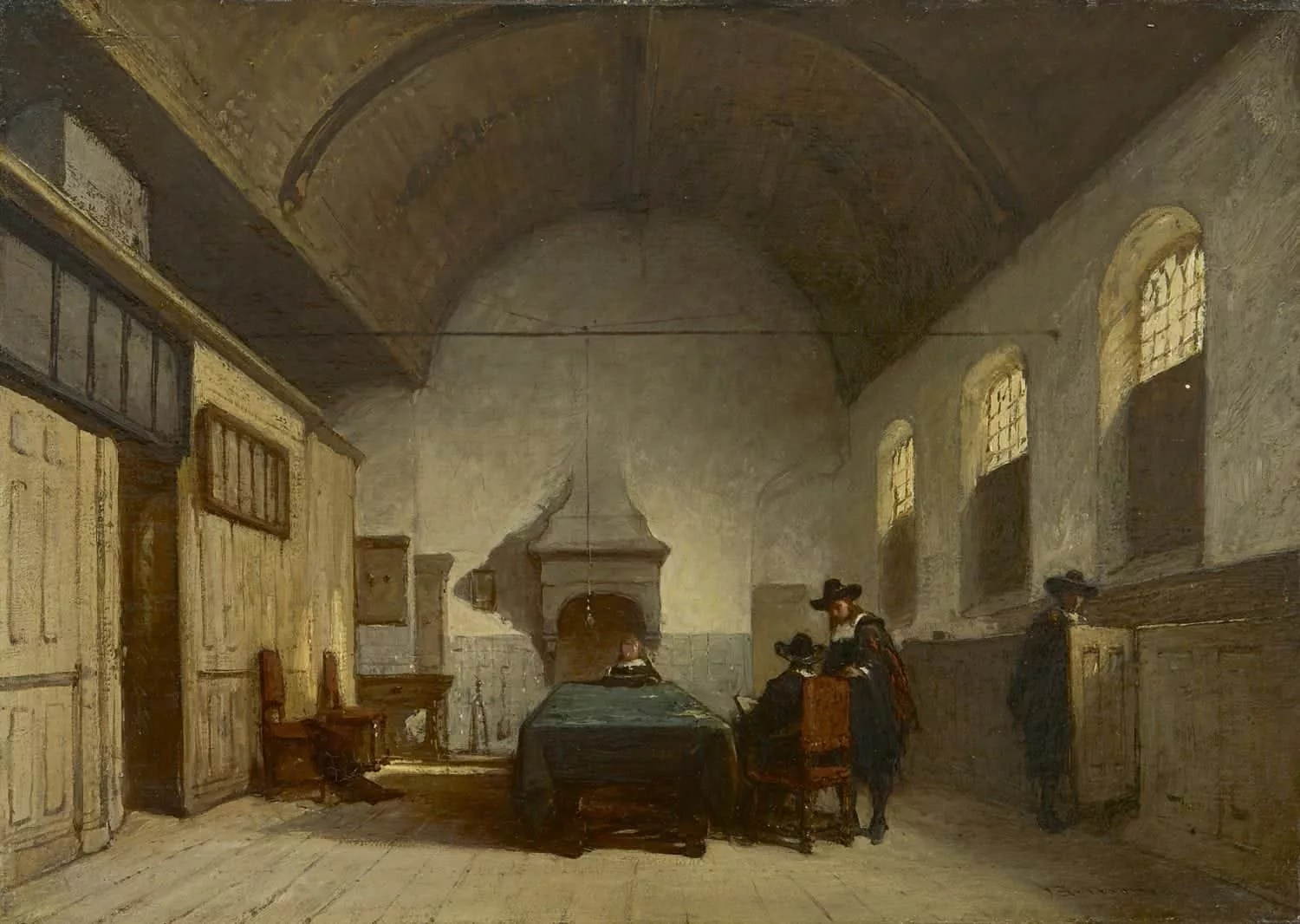 Johannes Bosboom: De consistoriekamer van de Kapelkerk in Alkmaar