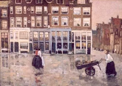 George Hendrik Breitner: Gezicht op het Leidseplein, Amsterdam