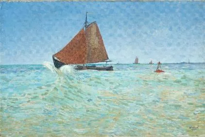 Bried boot op zuiderzee