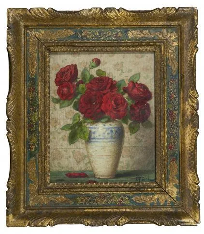 Ernest Filliard: Rode rozen in een vaas