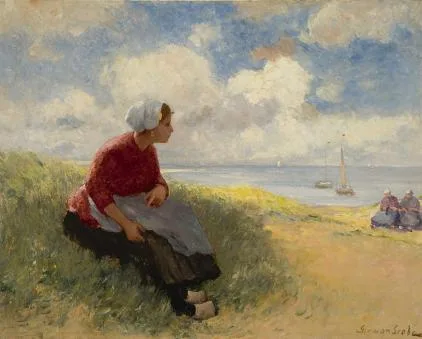German Grobe: Vissersvrouwen in de duinen