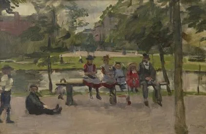 Isaac Israels: Op een bankje in het Oosterpark, Amsterdam