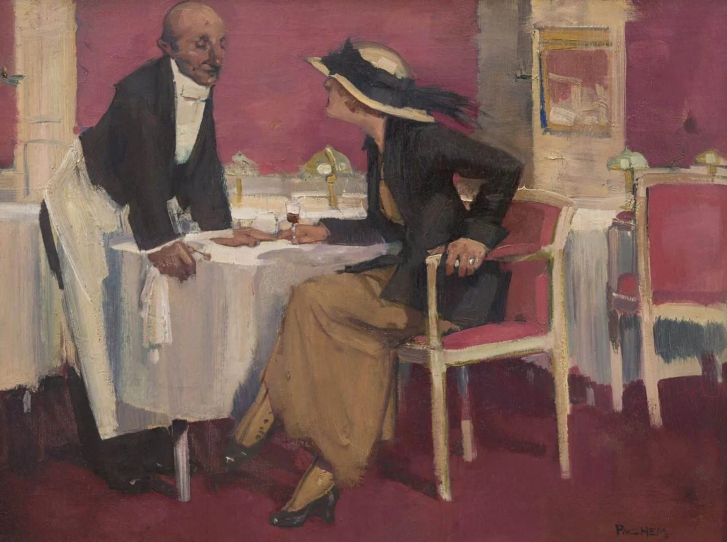 Piet van der Hem: In het restaurant