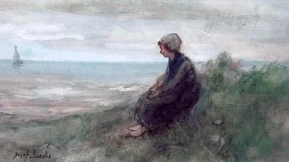 Jozef Israëls: Meisje in de duinen