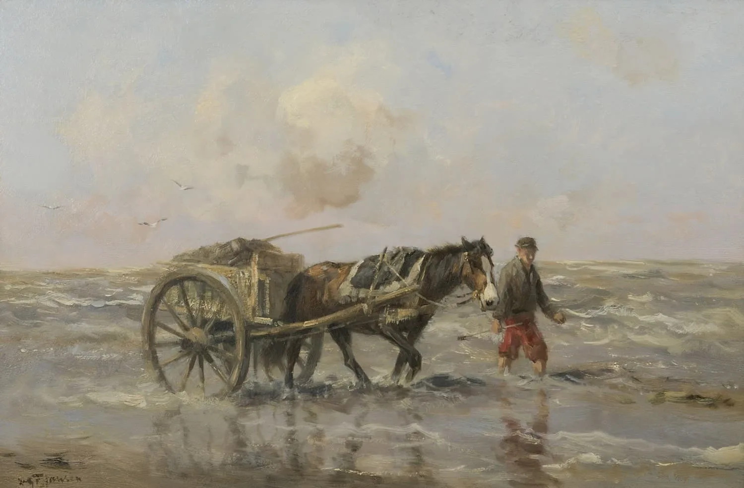 Willem George Frederik Jansen: Schelpenvisser op het strand