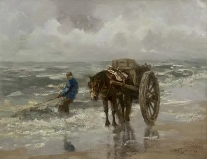Willem George Frederik Jansen: Schelpenvisser op het strand