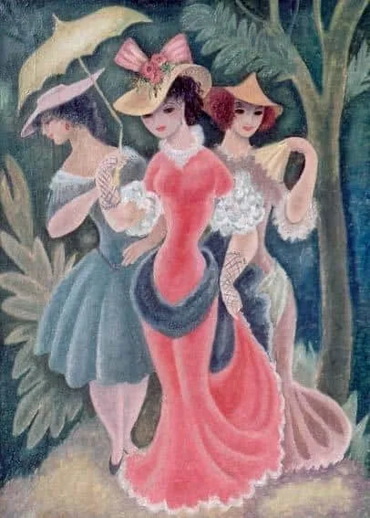 Drie elegante dames