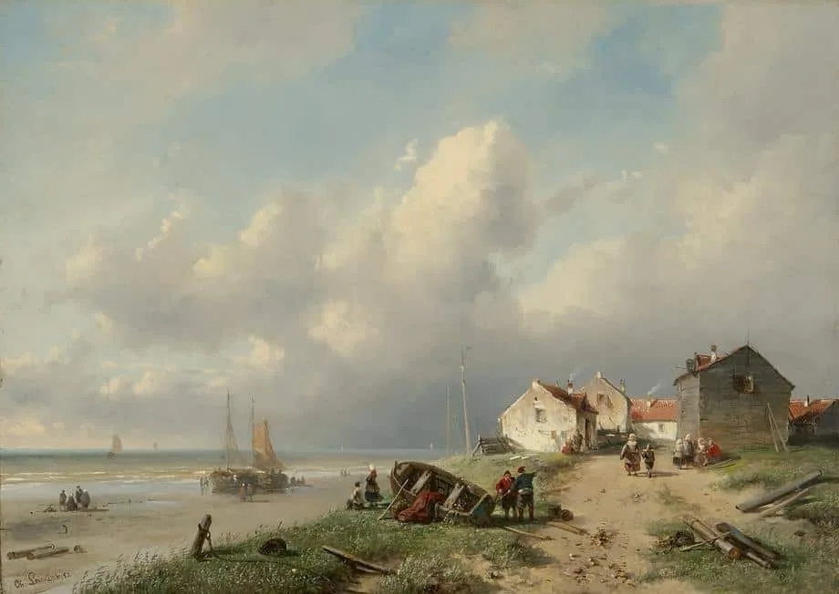 Charles Leickert: Bedrijvigheid op het strand