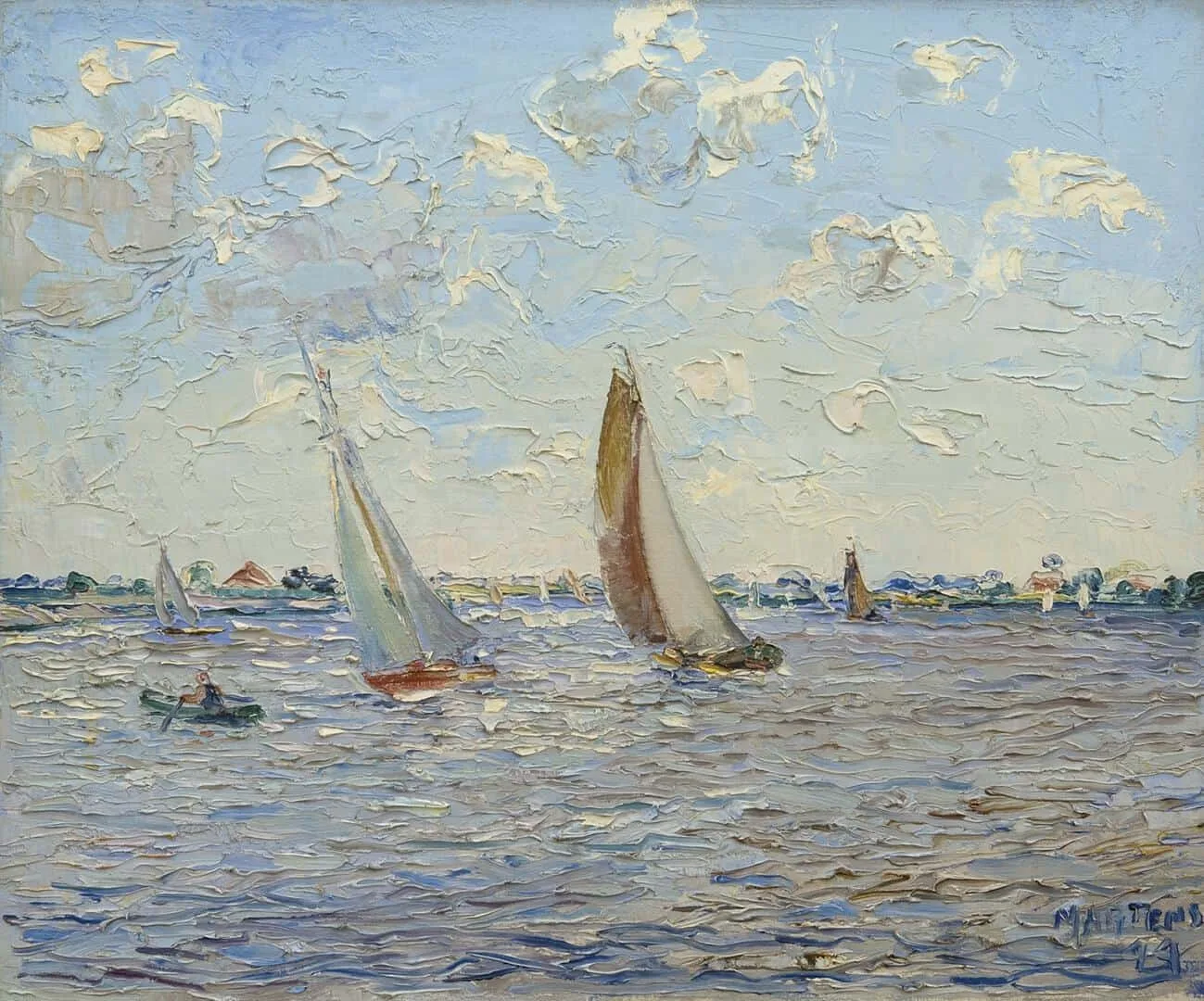 George Martens: Zeilschepen op het Paterswoldse meer