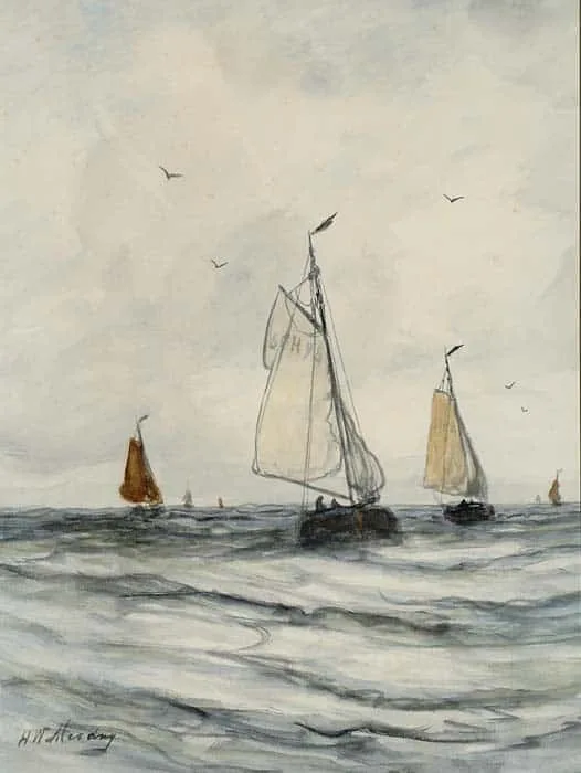 Hendrik Willem Mesdag: Scheveningse bomschuiten
