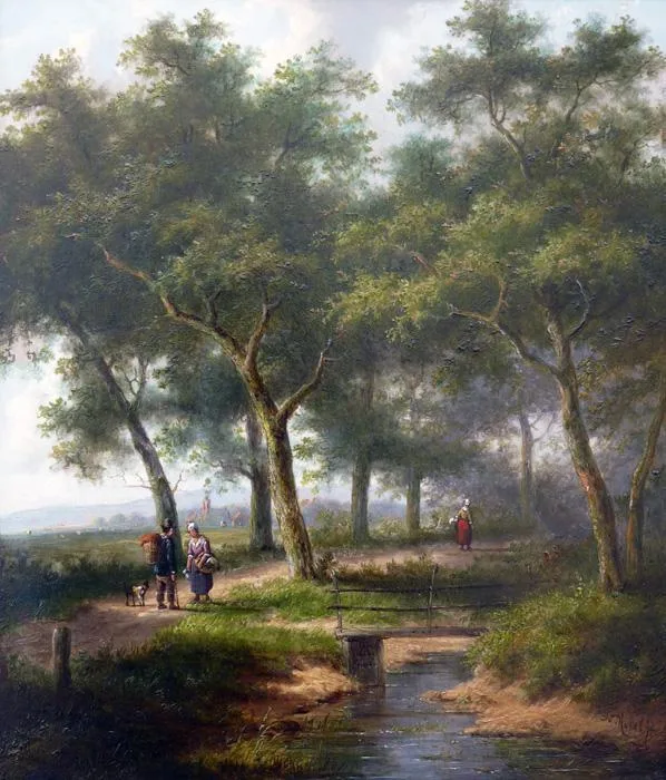 Jan Evert Morel: Figuren in een zomers landschap